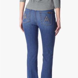 7 slight flare washed denim jeans!